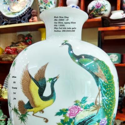 Bình Sứ Sương Chim Công